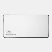 Calligraphy Girly Luxury White Schreibtischunterlage (Vorderseite)