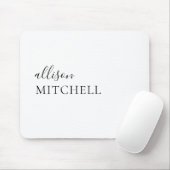 Calligraphy Girly White Mouse Pad Mousepad (Mit Mouse)