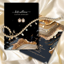 Calligraphy Gold Agate Earring Display Card