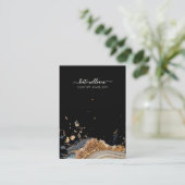 Calligraphy Gold Agate Earring Display Card Visitenkarte (Stehend Vorderseite)