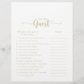 Calligraphy Gold Brautparty Finden Sie das Gast Ga (Vorderseite)