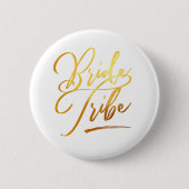 Calligraphy Gold Brides Stamm elegant Button (Vorderseite)