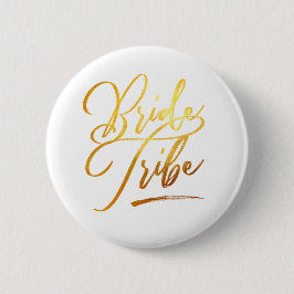 Calligraphy Gold Brides Stamm elegant Button