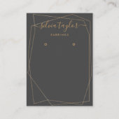 Calligraphy Gold Frame Earring-Grafikkarte Visitenkarte (Vorderseite)