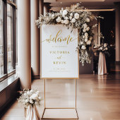 Calligraphy Gold Wedding Welcome Sign Poster