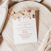 Calligraphy Graceful Floral Boda Spanische Hochzei Einladung