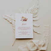 Calligraphy Graceful Floral Hotel Begleitkarte