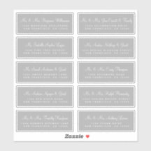 Calligraphy Gray Wedding Guest Address Labels