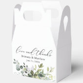 Calligraphy Greenerity Wedding Liebe Danke Gable Geschenkschachtel (Offen)