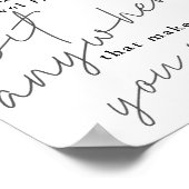 Calligraphy Greenery Sit Anywhere Wedding Sign Poster (Ecke)