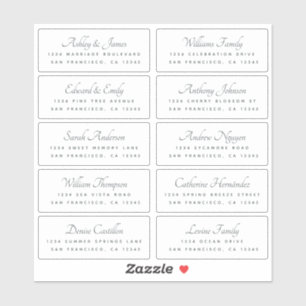 Calligraphy Guest Address Labels BESTELLEN AUF 6" 