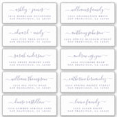 Calligraphy Guest Address Labels: BESTELLUNG 8" od Aufkleber (Vorderseite)
