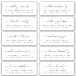 Calligraphy Guest Address Labels: BESTELLUNG 8" od Aufkleber