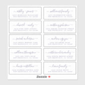 Calligraphy Guest Address Labels: BESTELLUNG 8" od Aufkleber (Blatt)