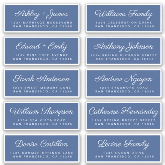 Calligraphy Guest Address Labels ORDER 6" oder 8"! (Vorderseite)