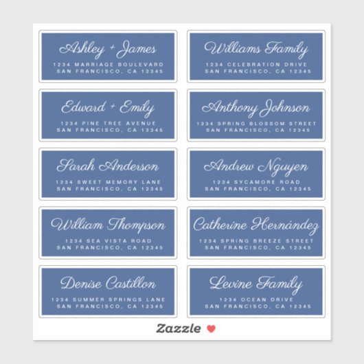 Calligraphy Guest Address Labels ORDER 6" oder 8"! (Blatt)