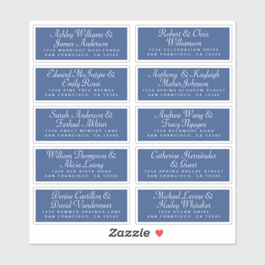 Calligraphy Guest Address Labels ORDER 6" oder 8"! (Blatt)