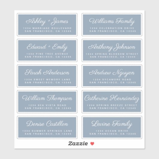 Calligraphy Guest Address Labels ORDER 6" oder 8"! (Blatt)
