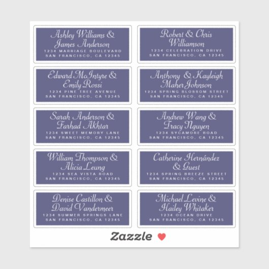 Calligraphy Guest Address Labels ORDER 6" oder 8"! (Blatt)