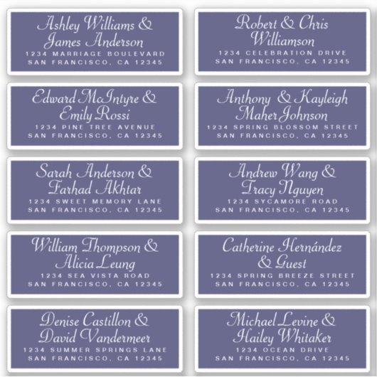 Calligraphy Guest Address Labels ORDER 6" oder 8"! (Vorderseite)