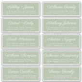 Calligraphy Guest Address Labels ORDER 6" oder 8"! (Vorderseite)