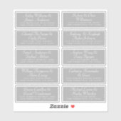 Calligraphy Guest Address Labels ORDER 6" oder 8"! (Blatt)