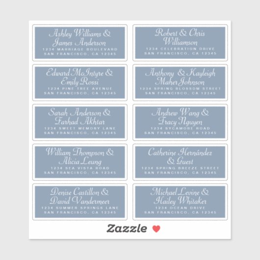 Calligraphy Guest Address Labels ORDER 6" oder 8"! (Blatt)
