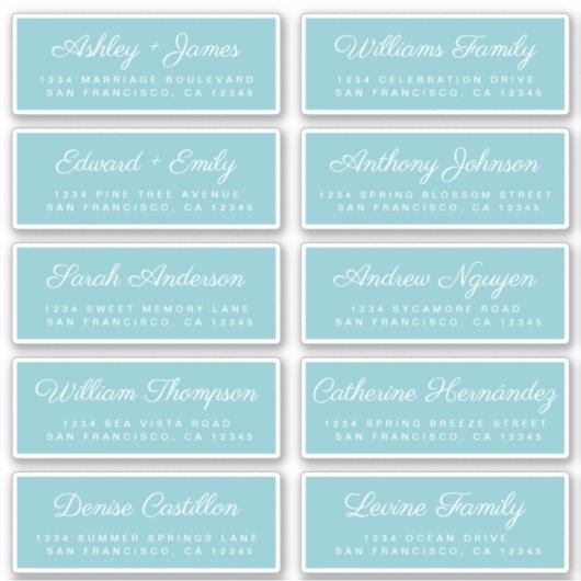 Calligraphy Guest Address Labels ORDER 6" oder 8"! (Vorderseite)