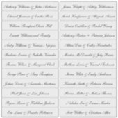 Calligraphy Guest Names Labels Transparent (Vorderseite)