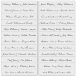 Calligraphy Guest Names Labels Transparent