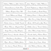 Calligraphy Guest Names Labels Transparent (Blatt)