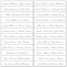 Calligraphy Guest Names Labels Transparent