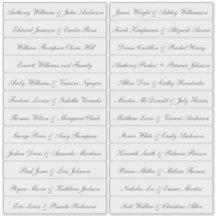 Calligraphy Guest Names Labels Transparent