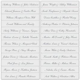 Calligraphy Guest Names Labels Transparent