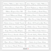 Calligraphy Guest Names Labels Transparent (Blatt)