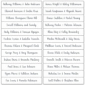 Calligraphy Guest Names Labels White (Vorderseite)