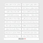 Calligraphy Guest Names Labels White (Blatt)