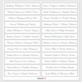 Calligraphy Guest Names Labels White (Blatt)
