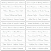 Calligraphy Guest Names Labels White (Vorderseite)