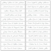 Calligraphy Guest Names Labels White (Vorderseite)