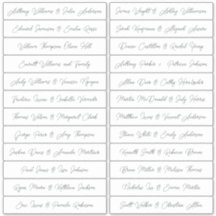 Calligraphy Guest Names Labels White
