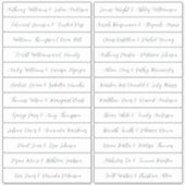 Calligraphy Guest Names Labels White (Vorderseite)