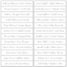 Calligraphy Guest Names Labels White