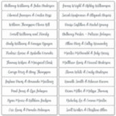 Calligraphy Guest Names Labels White (Vorderseite)
