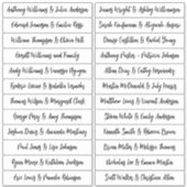 Calligraphy Guest Names Labels White - Segnungen (Vorderseite)