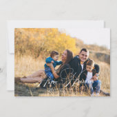 Calligraphy Happy Holidays Fotokarte Einladung (Vorderseite)