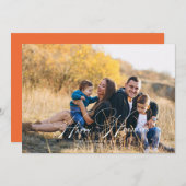 Calligraphy Happy Holidays Fotokarte Einladung (Vorne/Hinten)