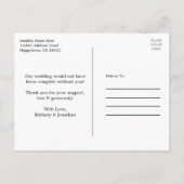 Calligraphy Heart 3 Foto Wedding Vielen Dank Postkarte (Rückseite)