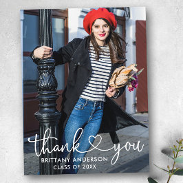 Calligraphy Heart Abschluss Danke Foto Postkarte