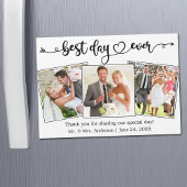 Calligraphy Heart Best Day Ever dank Magnet Card